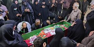 مراسم وداع با شهید مدافع امنیت «حسین تقی پور» در معراج شهدا + عکس و فیلم