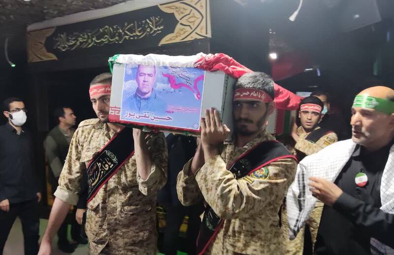 مراسم وداع با شهید مدافع امنیت «حسین تقی پور» در معراج شهدا + عکس و فیلم 2