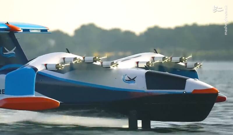 پرواز اولین کشتی پرنده برقی جهان +عکس