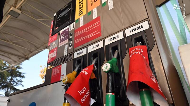 عکس/ کمبود سوخت در پمپ بنزینهای فرانسه