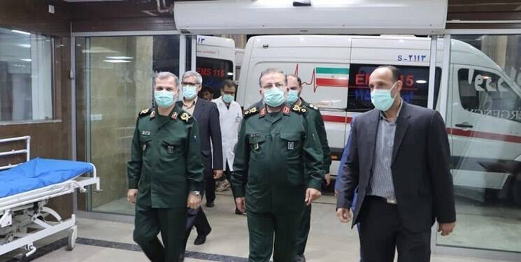 ملاقات سردار غلامرضا سلیمانی با جوان بسیجی آسیبدیده در اغتشاشات 3