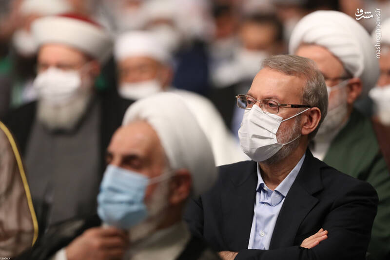 عکس/ حضور روحانی، جهانگیری و لاریجانی در دیدار با رهبر انقلاب