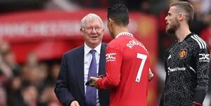 تجلیل از 2 فوقستاره منچستریونایتد / رونالدو در آغوش پدر قرار گرفت + عکس