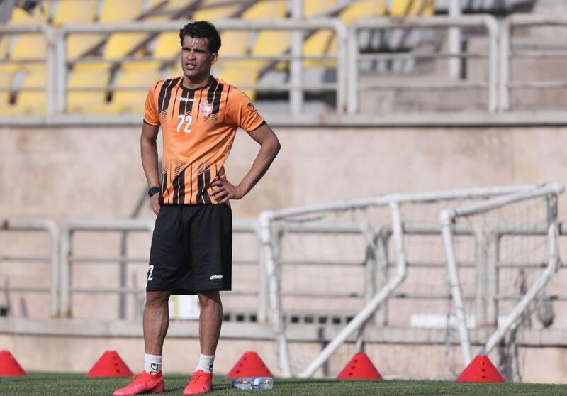 مهاجم سرخپوشان اختصاصی تمرین کرد +عکس