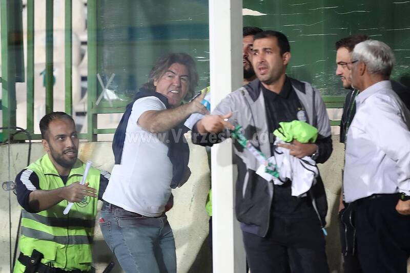 درگیری ساپینتو با فیلمبردار تلویزیون