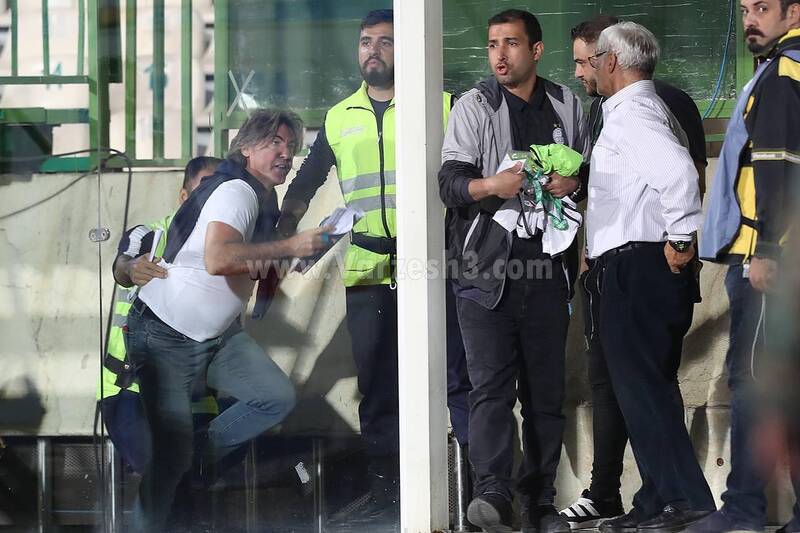 درگیری ساپینتو با فیلمبردار تلویزیون