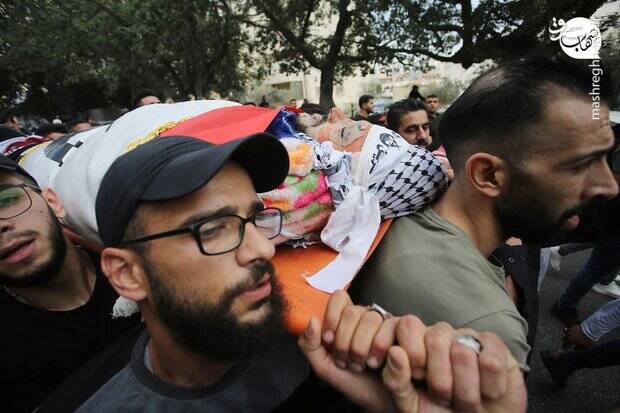 مراسم تشییع باشکوه شهید فلسطینی در نابلس+ تصاویر