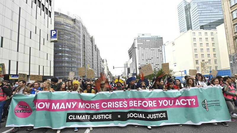 راهپیمایی ۲۵ هزار نفری در بلژیک علیه کمکاری دولت در امور اقلیمی