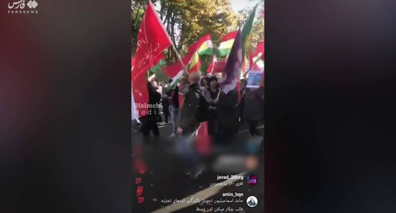 دعوای ضد نظام در تجمع ضد ایرانی آلمان + فیلم 6