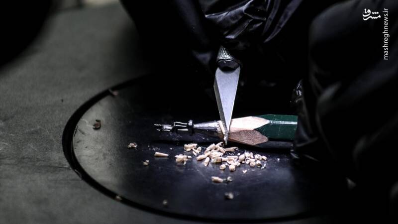 عکس/ یک اثر هنری روی نوک مداد