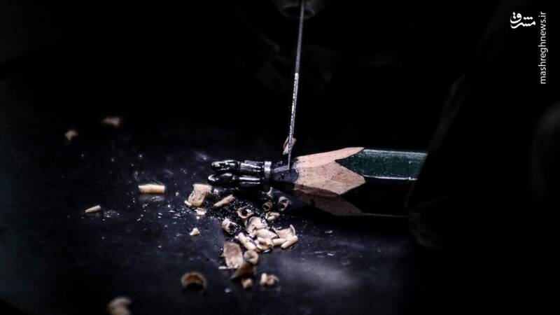 عکس/ یک اثر هنری روی نوک مداد