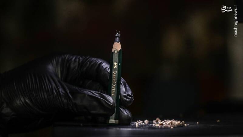 عکس/ یک اثر هنری روی نوک مداد