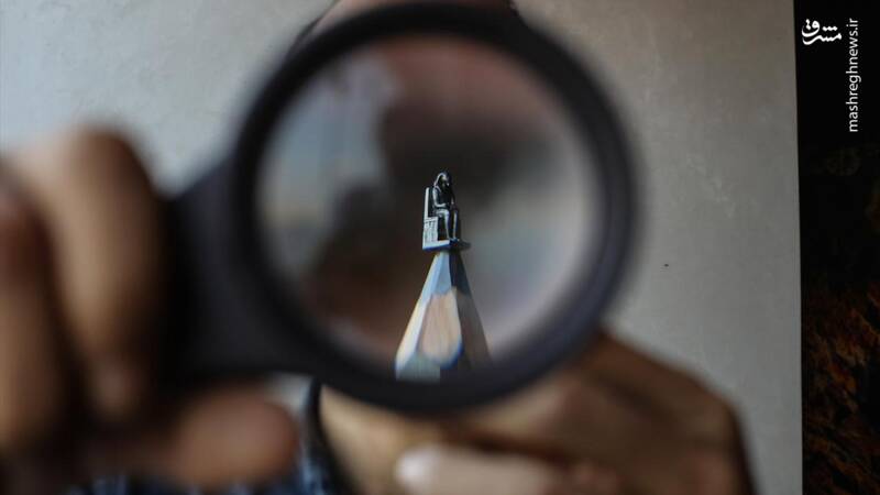 عکس/ یک اثر هنری روی نوک مداد