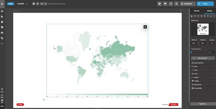 Infogram برنامهای ساده برای تصویرسازیهای جذاب