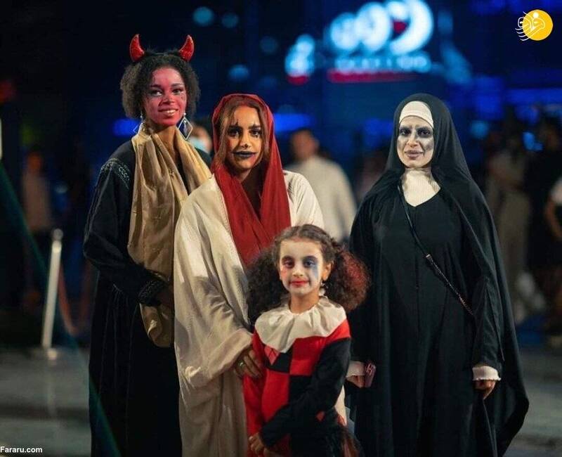 متفاوتترین تصاویر جشن هالووین در عربستان! +فیلم