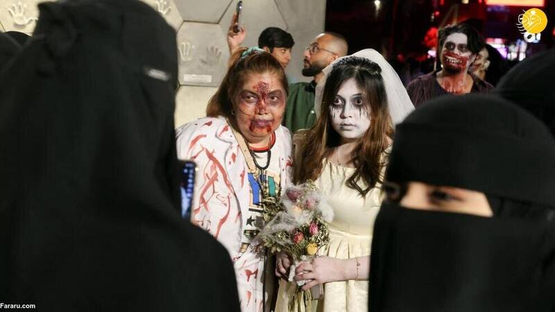 متفاوتترین تصاویر جشن هالووین در عربستان! +فیلم