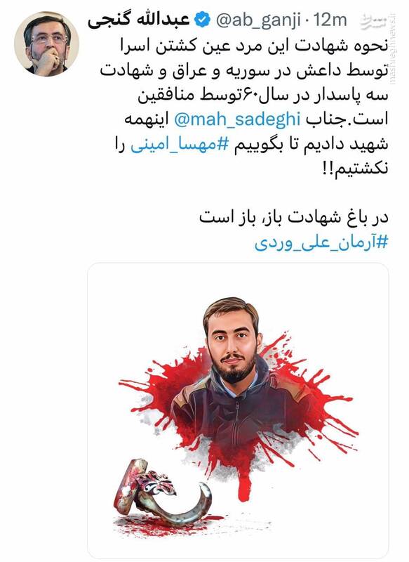 اینهمه شهید دادیم تا بگوییم مهسا امینی را نکشتیم