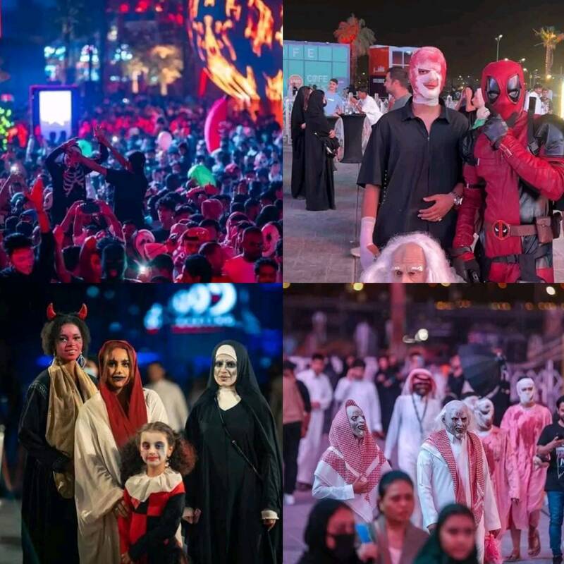 جنجال جشن هالووین در عربستان سعودی+ عکس و فیلم