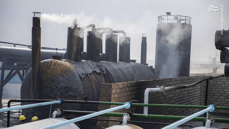 عکس/ آتش سوزی در پالایشگاه نفت اربیل