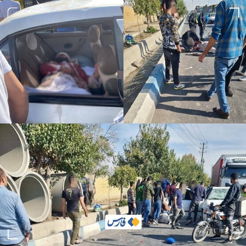 حمله اوباش مسلح به پلیس در اتوبان کرج-قزوین +فیلم و عکس