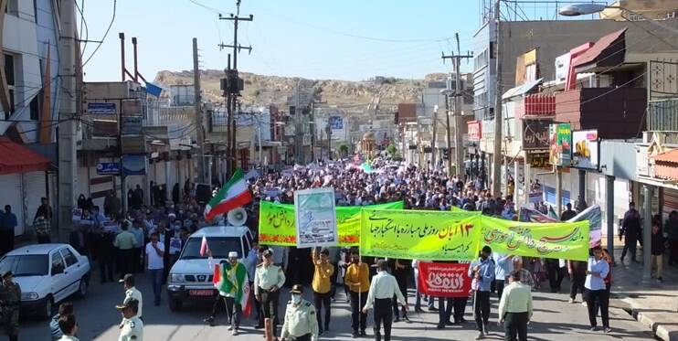 رکوردشکنی جدید در راهپیمایی ۱۳ آبان/ ۱۰ میلیون نفر در بیش از ۹۰۰ شهر ایران به خیابانها آمدند