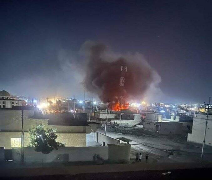 تظاهرات در شهر سنجار عراق علیه حملات ترکیه+فیلم