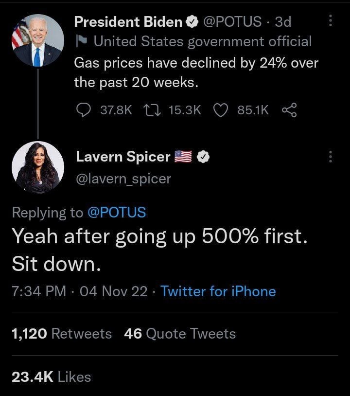 کامنت جالب لاورن اسپایسر به بایدن؛ بشین سرجات!