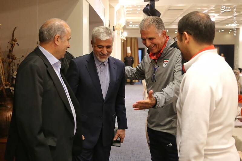 حضور وزیر ورزش در اردوی تیم ملی فوتبال +عکس