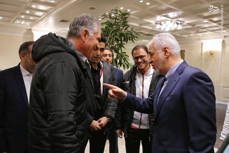 حضور وزیر ورزش در اردوی تیم ملی فوتبال +عکس