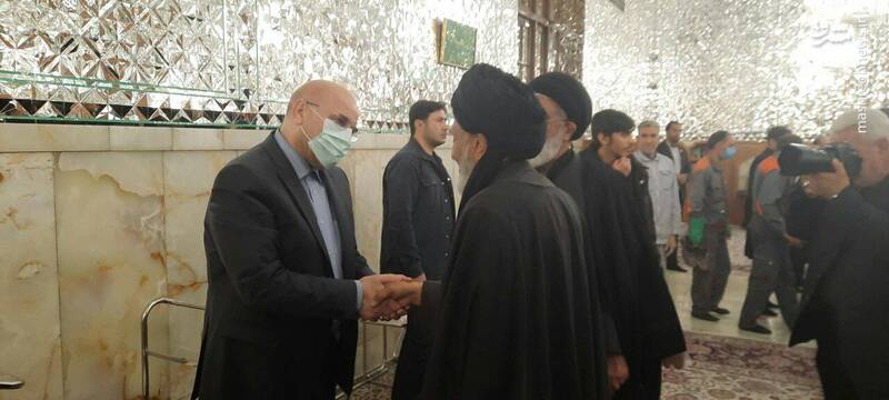 عکس/ حضور قالییاف در مراسم تشییع حجت الاسلام طباطبایی