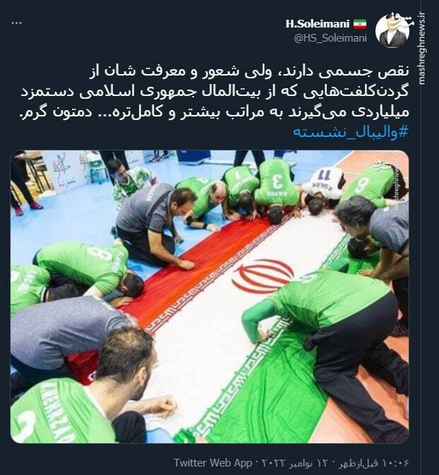 شعور و معرفت بازیکنان والیبال نشسته+ عکس