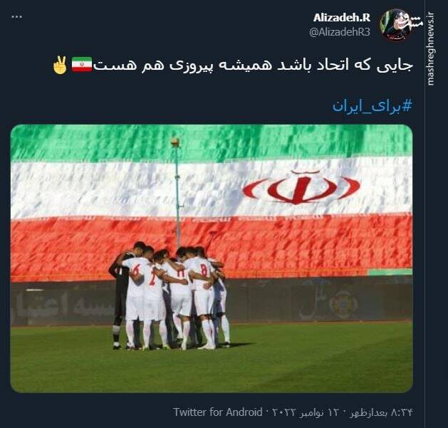 استقبال کاربران از تیم ملی با هشتگ «برای ایران»+ تصاویر