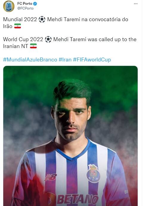 واکنش پورتو به حضور طارمی در جام جهانی