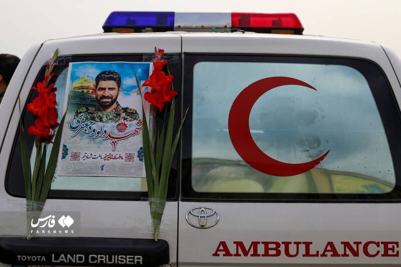 مراسم استقبال از پیکر سردار شهید داوود جعفری +عکس