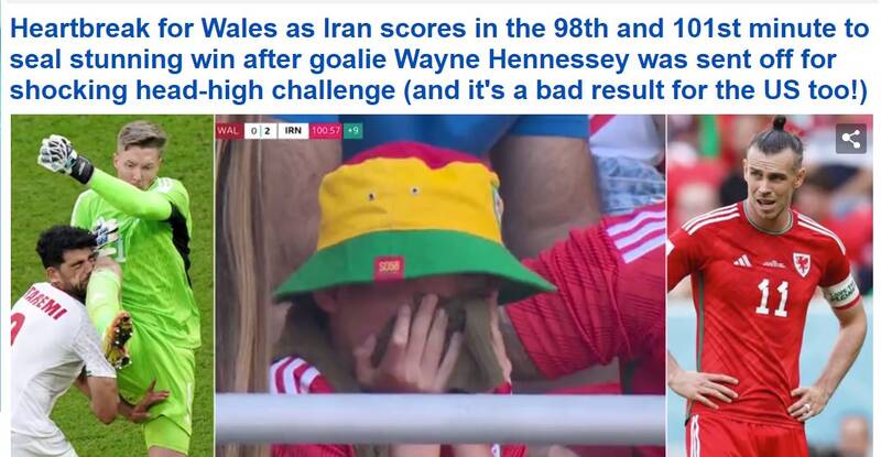 بازتاب پیروزی تیم ملی ایران برابر ولز؛ گاردین: ایران ولز را ادب کرد