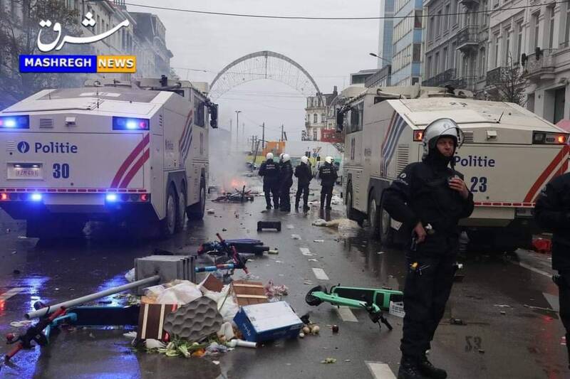 درگیری پلیس بلژیک و هواداران خشمگین فوتبال +عکس