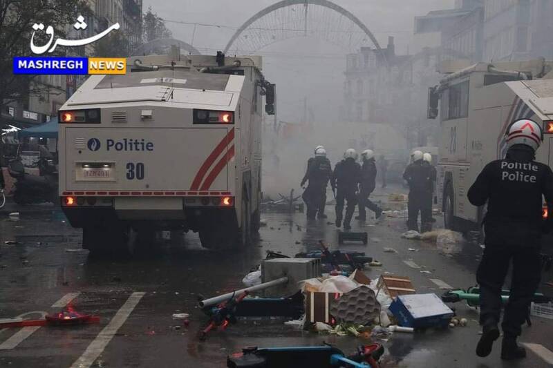 درگیری پلیس بلژیک و هواداران خشمگین فوتبال +عکس