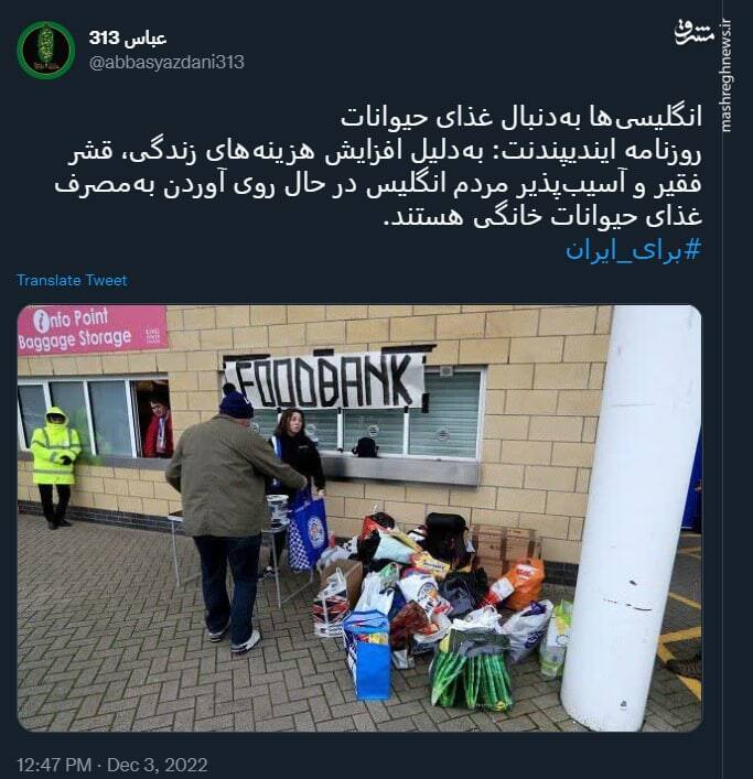 انگلیسیها بهدنبال غذای حیوانات