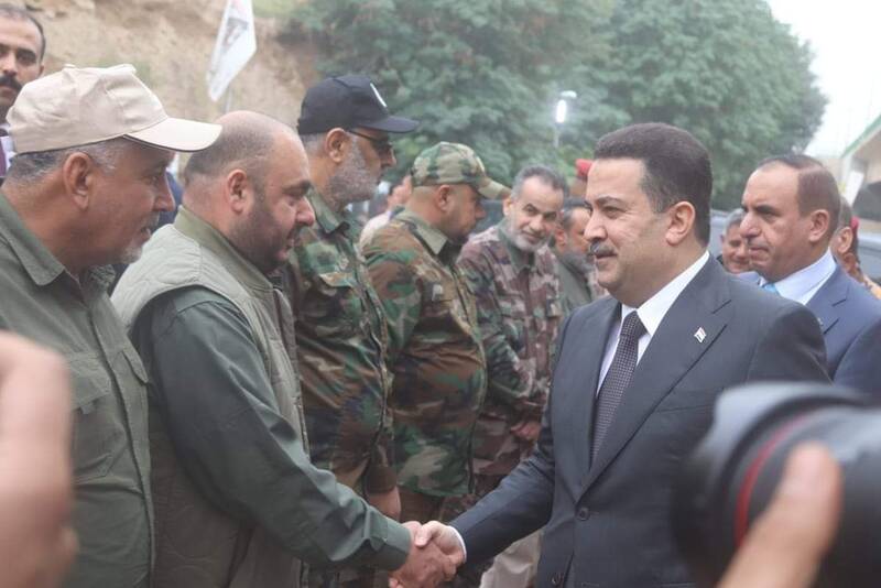 حضور نخستوزیر عراق در محل جنایت «اسپایکر» +عکس