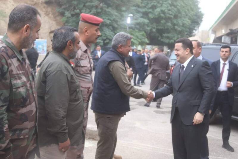 حضور نخستوزیر عراق در محل جنایت «اسپایکر» +عکس