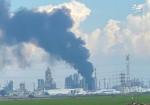 آتشسوزی در پالایشگاه حیفا + تصاویر