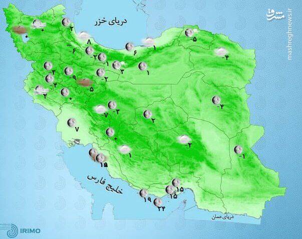 باد و باران در راه تهران +نقشه