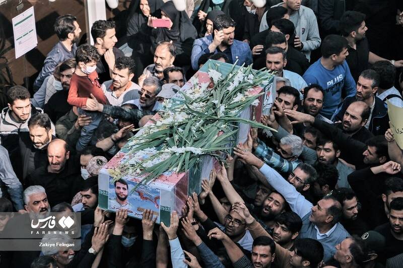 تقدیم ۸ شهید مدافع امنیت در اغتشاشات تهران+ تصاویر