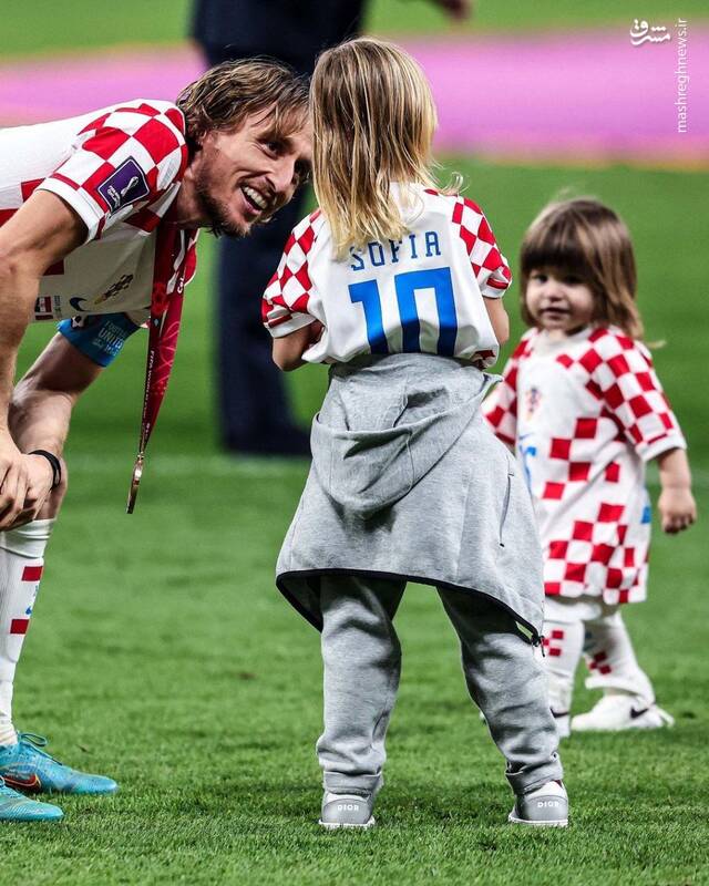 عکس/ جشن پدر و فرزندی بازیکنان کرواسی