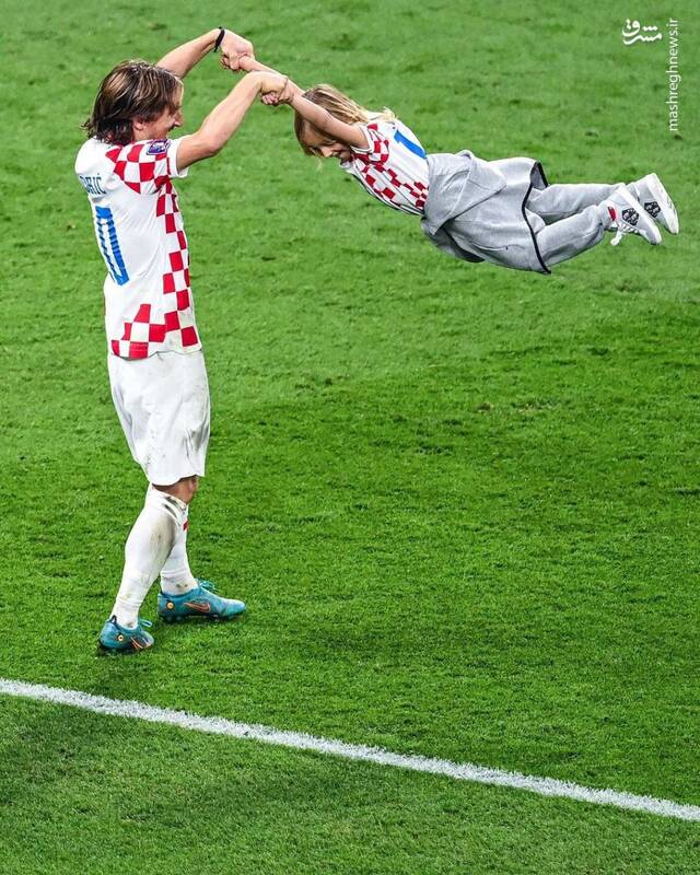 عکس/ جشن پدر و فرزندی بازیکنان کرواسی