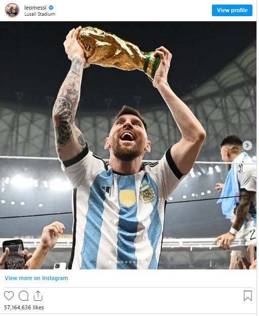 مسی رکورد تخم مرغ معروف اینستاگرام را زد