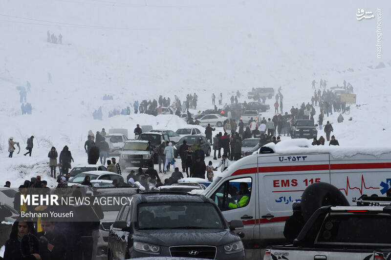 عکس/ تیوپ سواری اراکیها با اولین برف