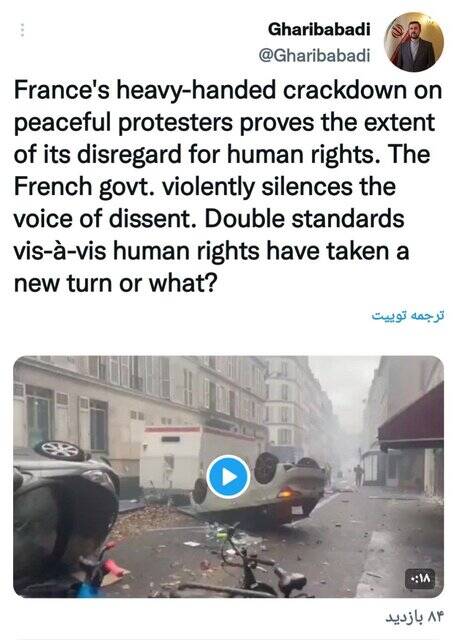 دولت فرانسه با خشونت صداهای مخالف را خاموش میکند