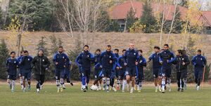 حضور فتح الله زاده در اردوی آبیها + عکس