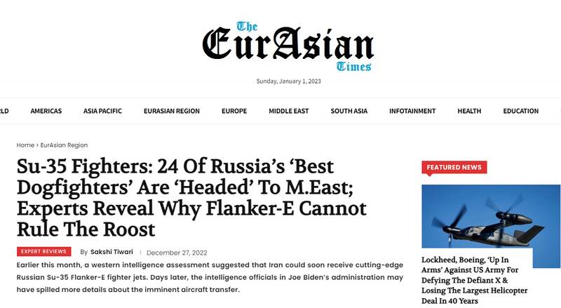 تحویل یک اسکادران سوخوی ۳۵ به ایران به زودی محقق می شود+عکس و فیلم